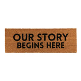 "Our Story Begins Here" Door Mat