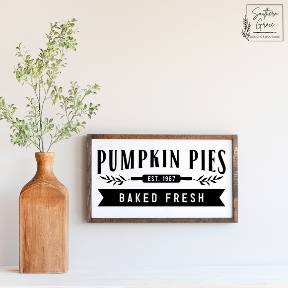 Pumpkin Pies | Fall Wood Sign