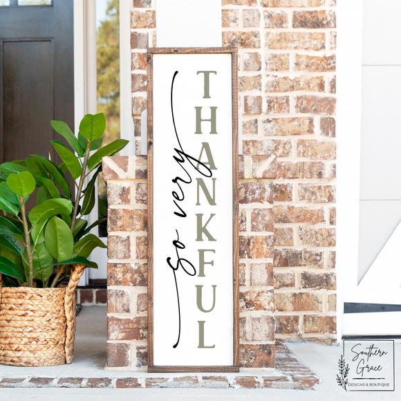 So Very Thankful | Fall Wood Sign