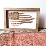 Stained American Flag | Wood Sign | Boho Home Decor
