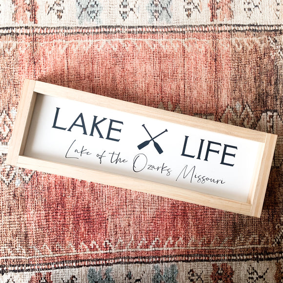 Lake Life - Lake of the Ozarks | Wood Sign | Boho Home Decor
