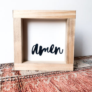 Amen | Wood Sign | Boho Home Decor