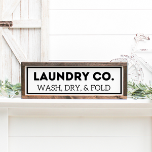 Laundry Co Wood Sign