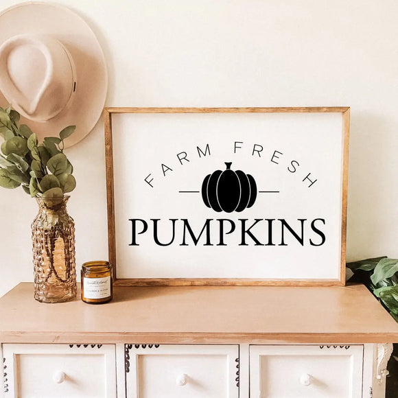 Farm Fresh Pumpkins | Stained Frame