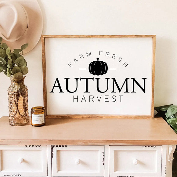Farm Fresh Autumn Harvest | Stained Frame