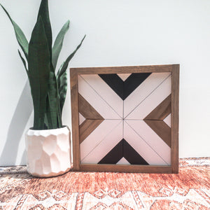 Geometric Mosaic Wood Sign | 12x12 #5 | Boho Decor | Home Decor